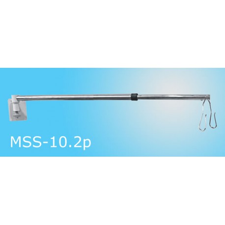 Parawan medyczny MSS-10.2 - przyścienny, z zasłoną