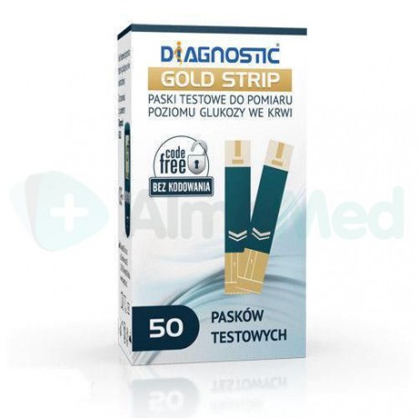 Paski do glukometru Diagnostic Gold Strip 50pasków