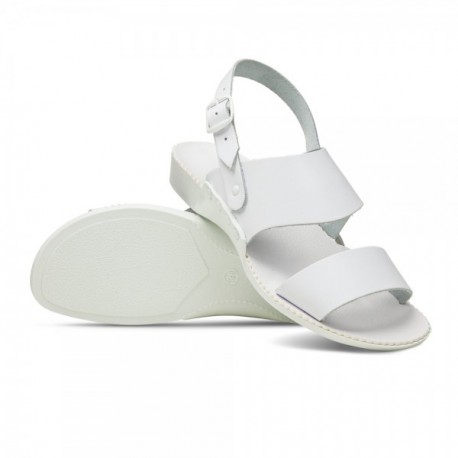 Obuwie medyczne damskie 01A (sandały, białe) Medibut
