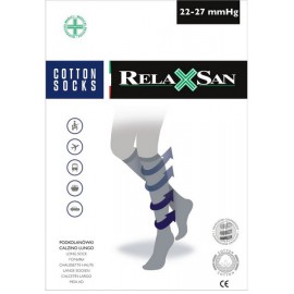 Podkolanówki przeciwżylakowe RelaxSan Cotton Socks 280 den (ucisk 22-27 mmHg)
