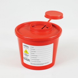 Pojemnik na odpady medyczne (0,7 l, czerwony)