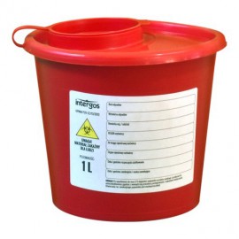 Pojemnik na odpady medyczne (1 l, czerwony)