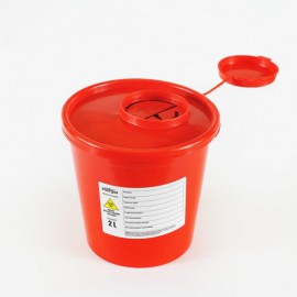 Pojemnik na odpady medyczne (2 l, czerwony)