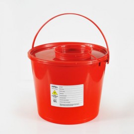 Pojemnik na odpady medyczne (5 l, czerwony)